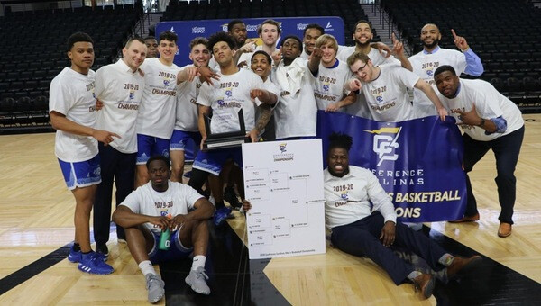 Men S Basketball Wins First Ever Conference Carolinas Title In School History